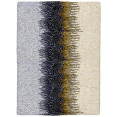 Epoca Uno Rug L Blue and Lime / 100% Wool by Portego