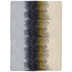 Epoca Uno Rug M Blue and Lime /100% Wool  by Portego