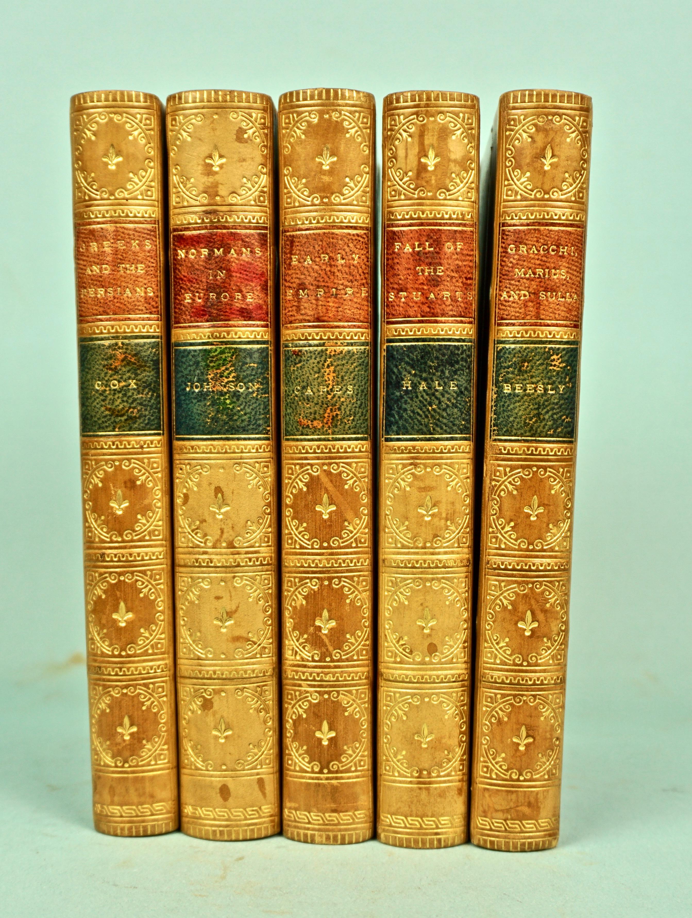 Victorian Epochs of Ancient History in 20 Volumes Bound in Tan Leather
