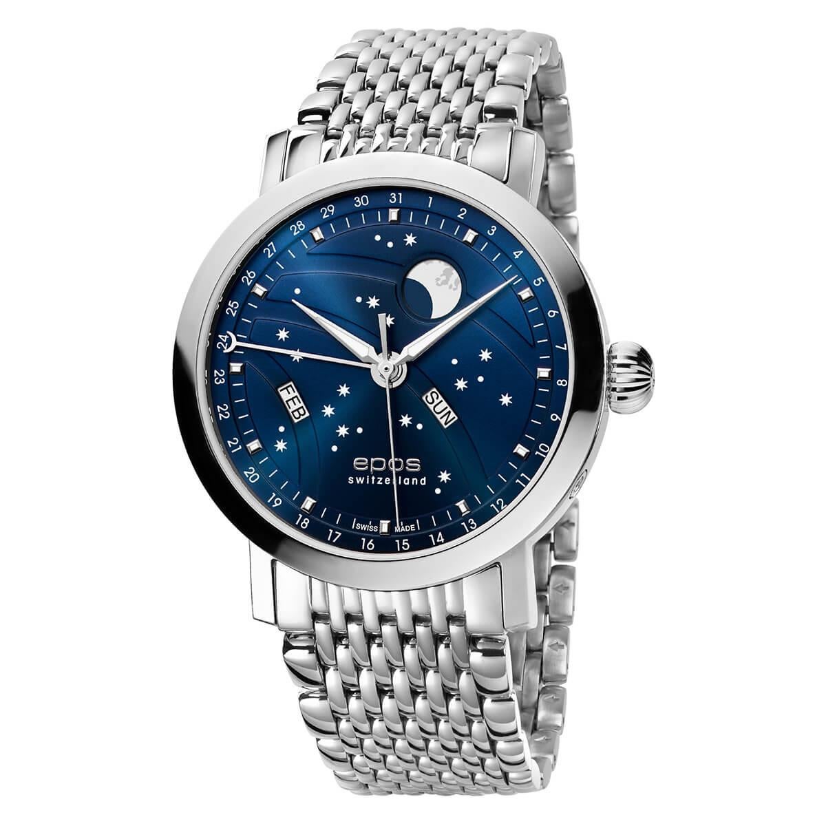 Automatic moon phase watch with in-house big moon modification with big luminescent moon and stars.
