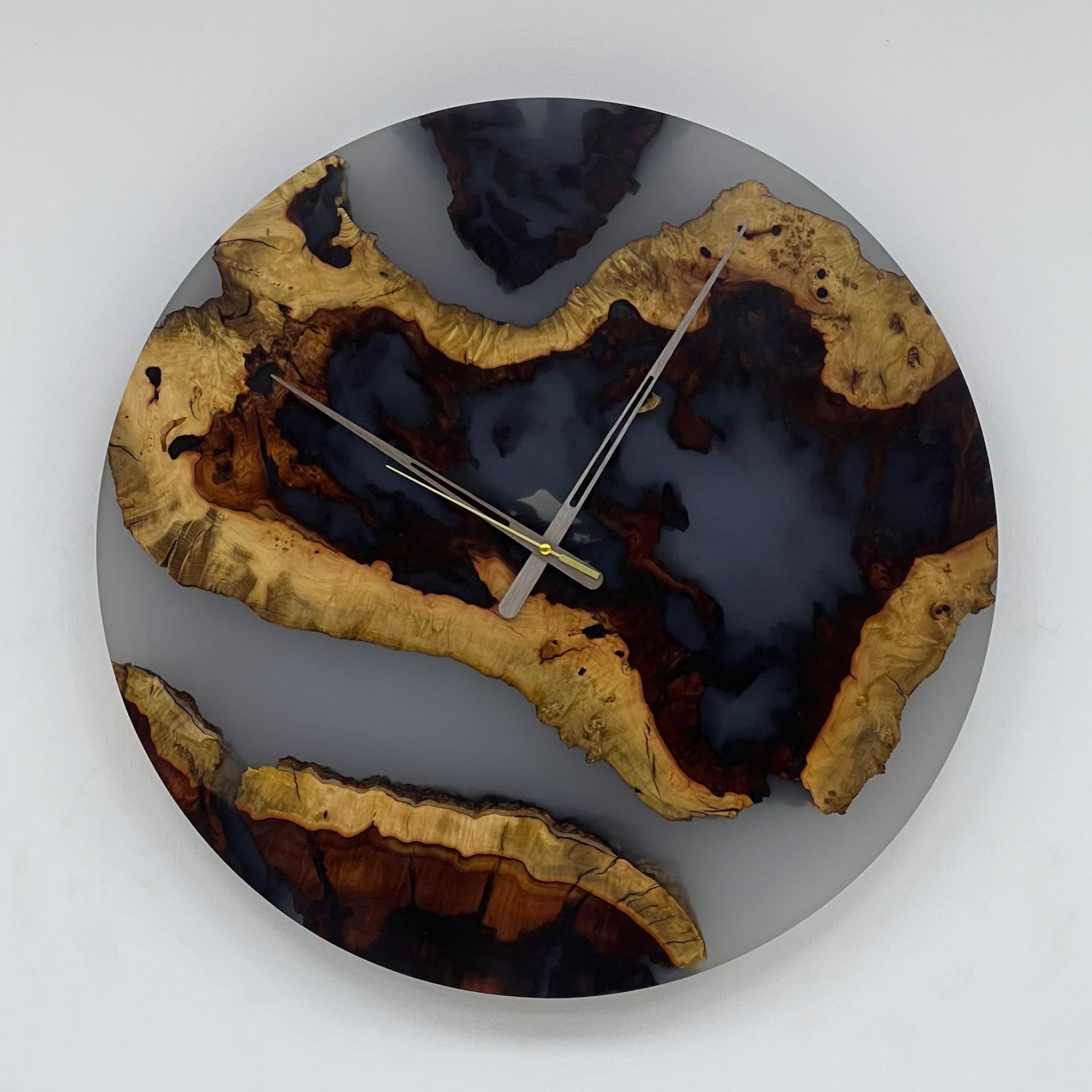 Oiled Epoxy Decorative Wall Clock For Sale