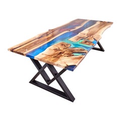 Epoxy Resin Dinning Table Modern Wooden Dinning Table Luxury Handmade Table