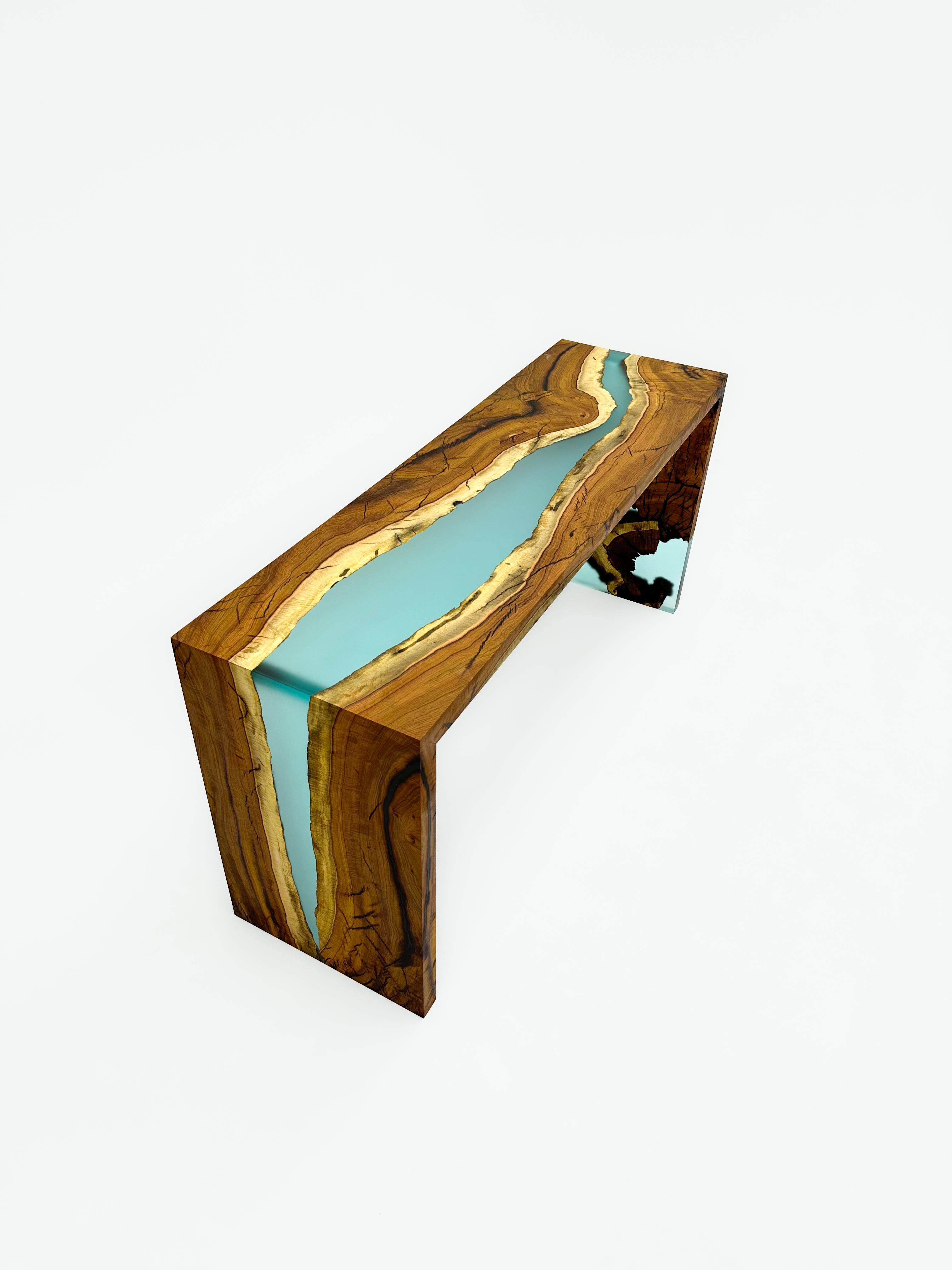 epoxy console table