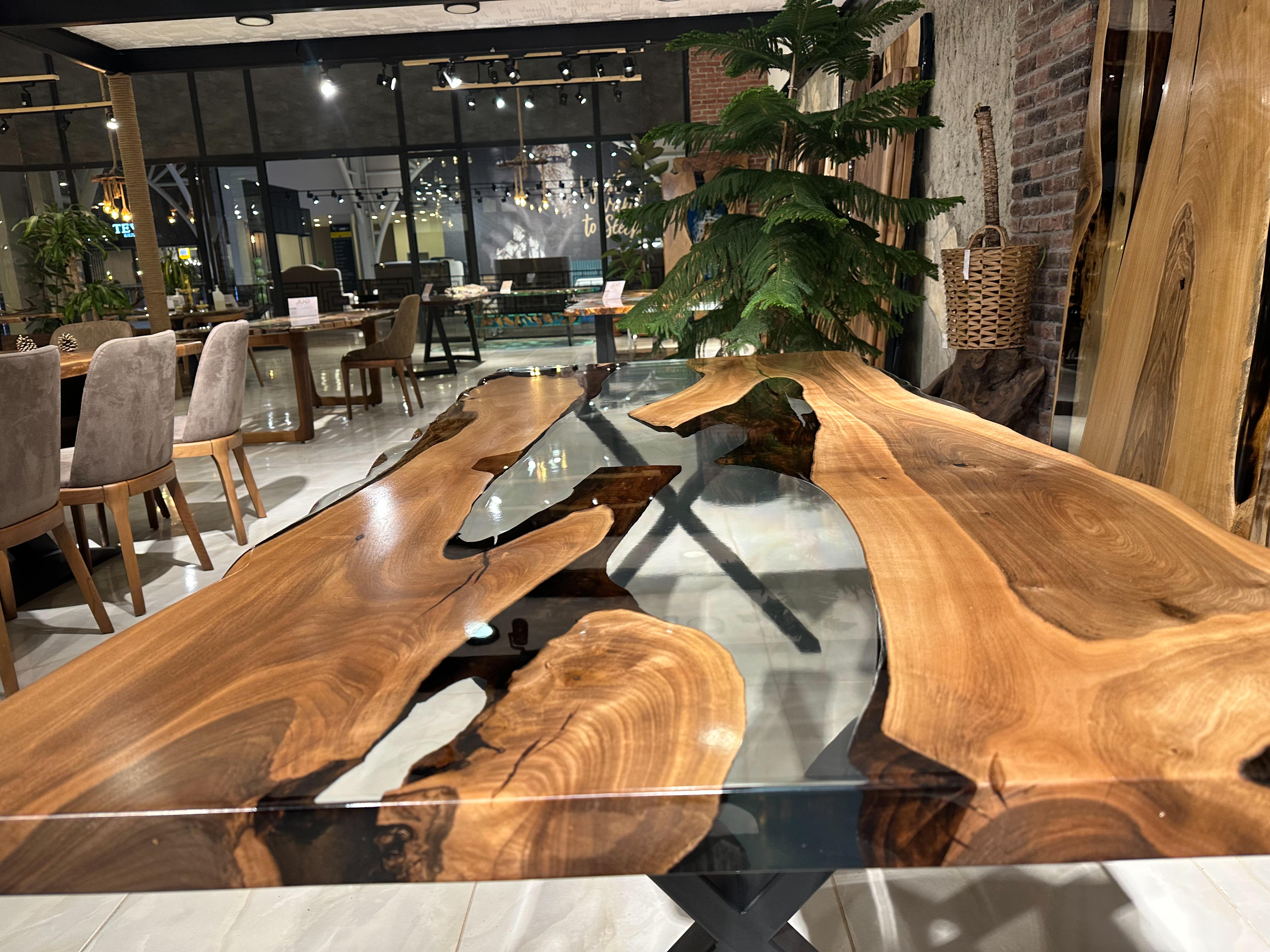 Epoxy Table - Epoxy Resin Table Rivers Edge Table - Resin Wood Table For Sale 4
