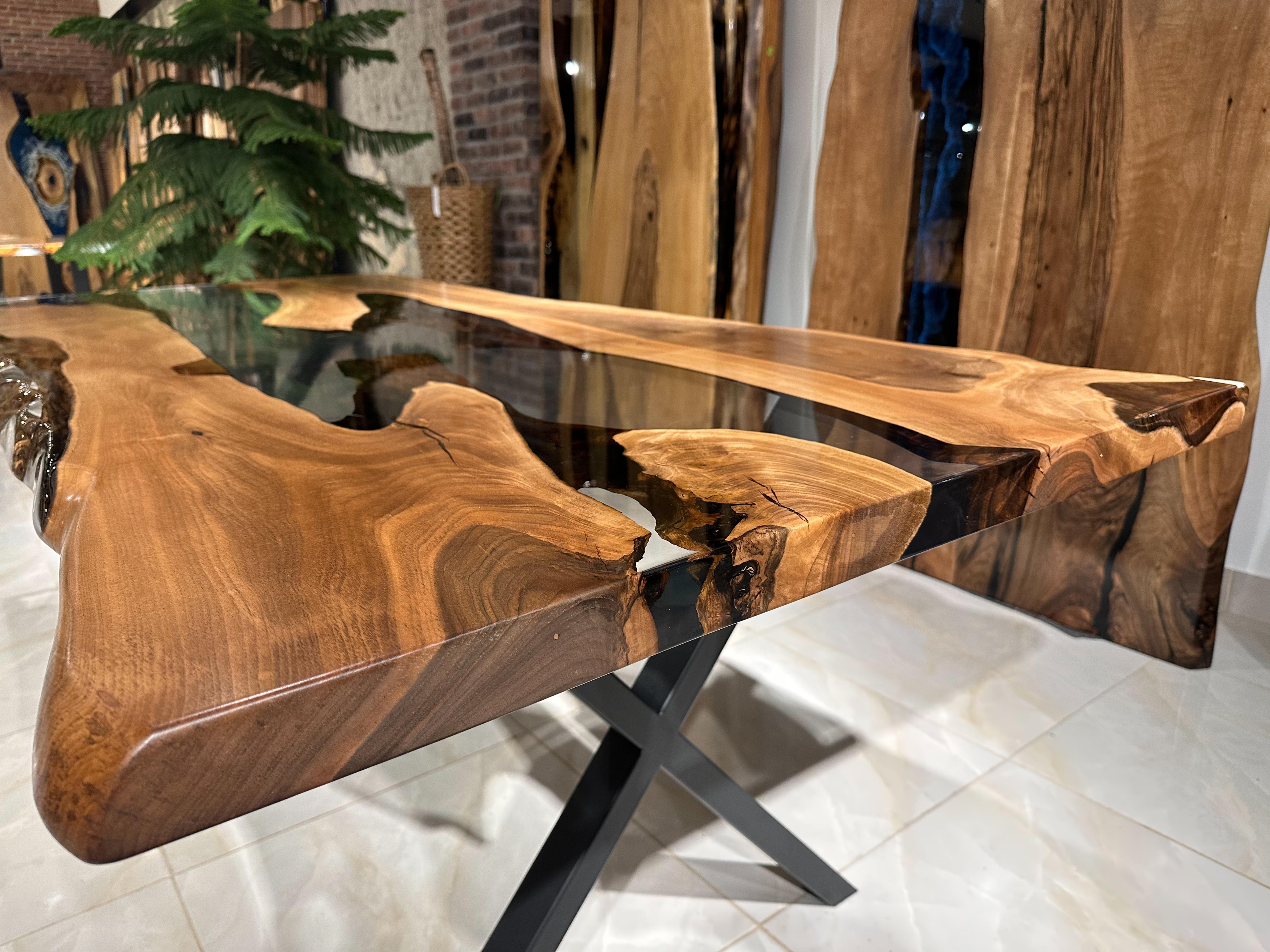 Epoxy Table - Epoxy Resin Table Rivers Edge Table - Resin Wood Table For Sale 6