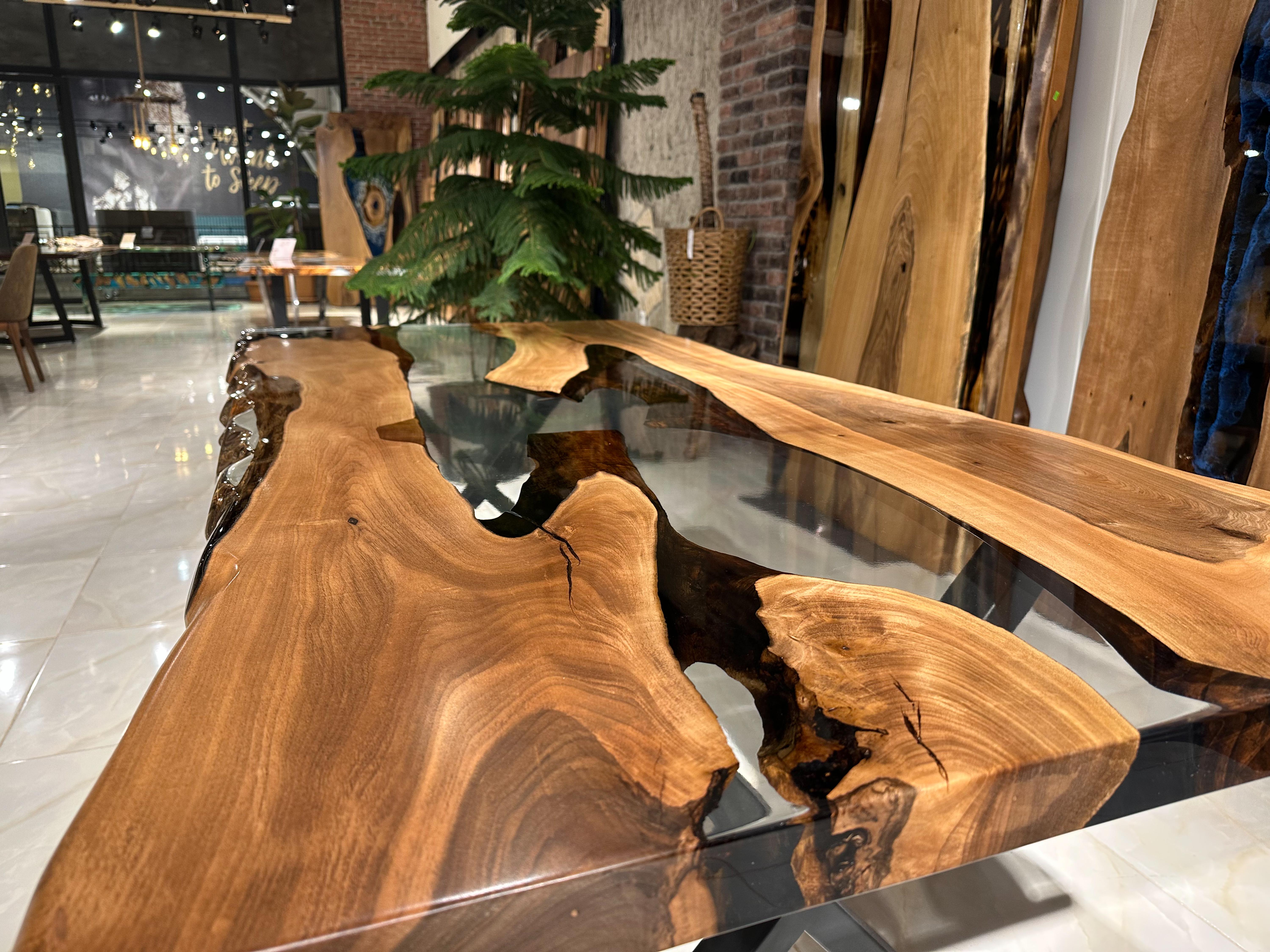 Epoxy Table - Epoxy Resin Table Rivers Edge Table - Resin Wood Table For Sale 8