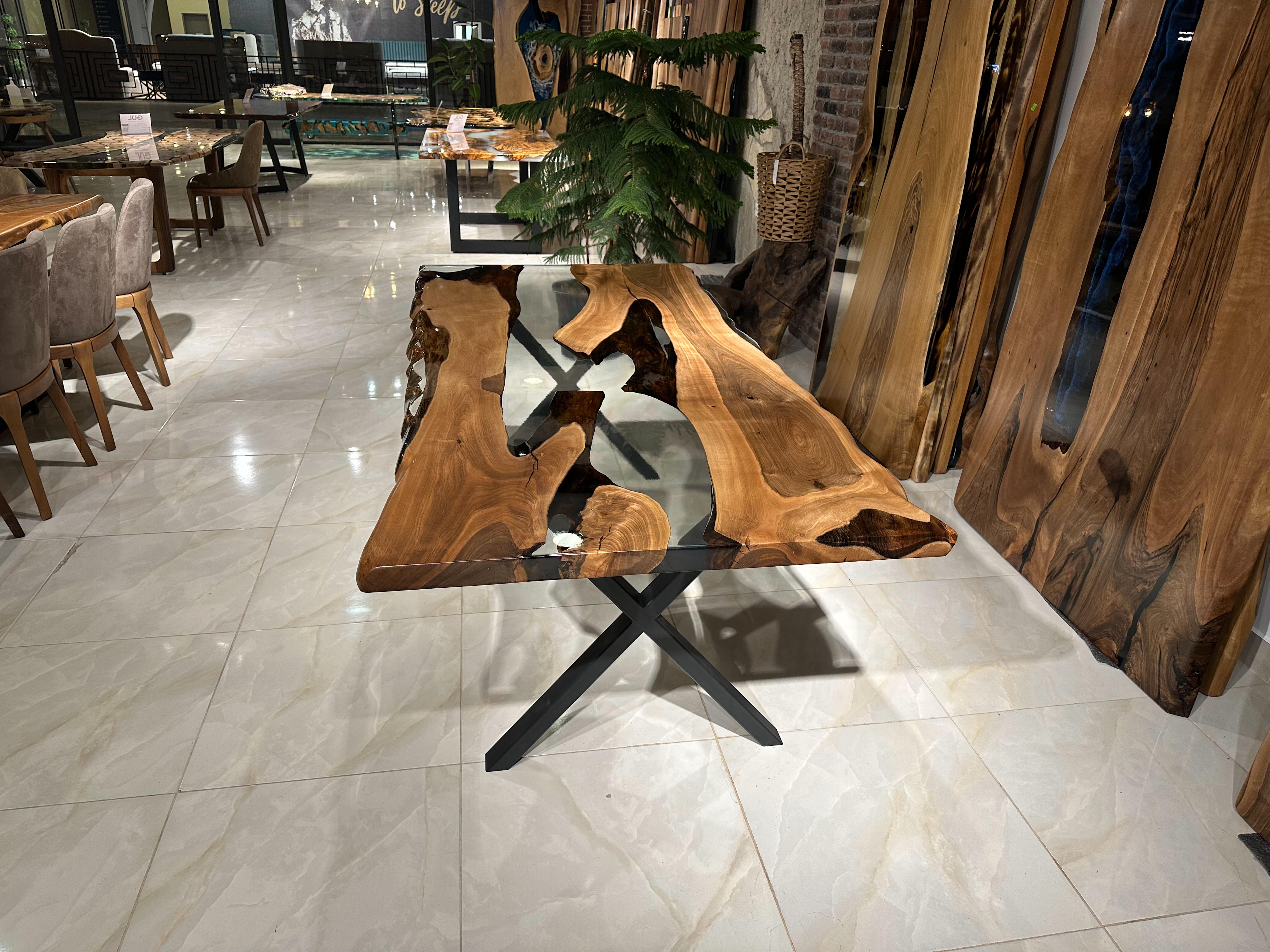 Turkish Epoxy Table - Epoxy Resin Table Rivers Edge Table - Resin Wood Table For Sale