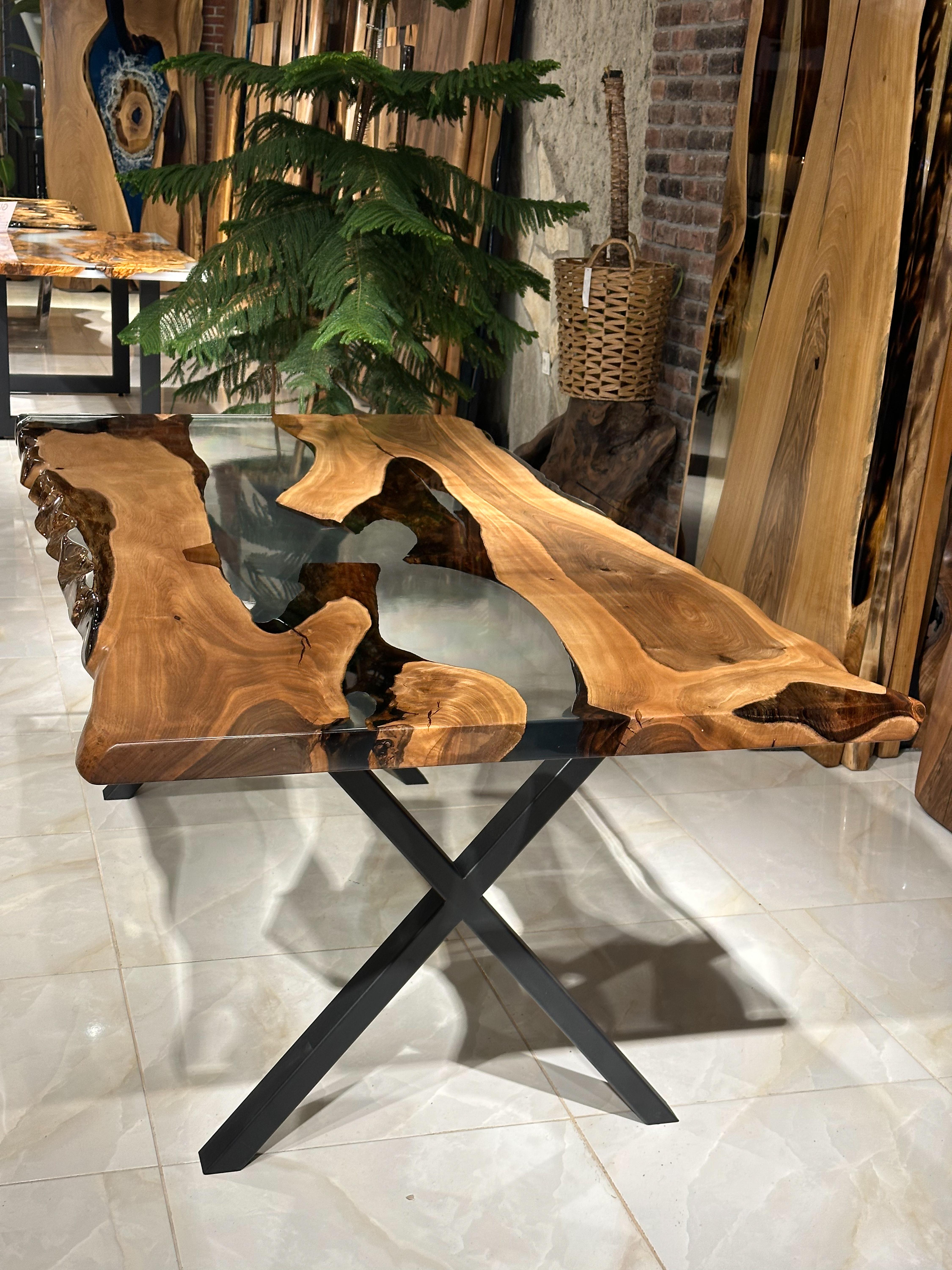 Epoxy Table - Epoxy Resin Table Rivers Edge Table - Resin Wood Table For Sale 1