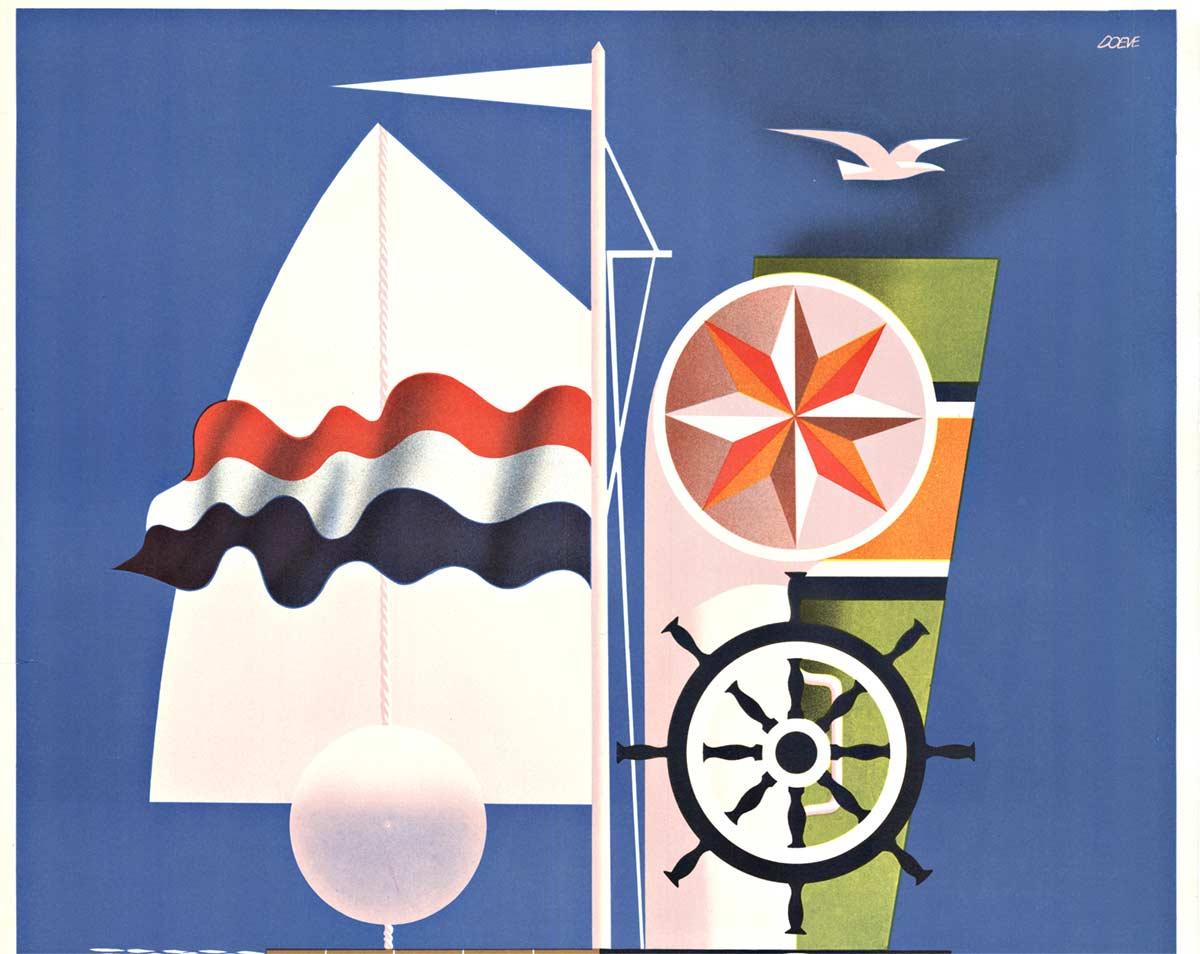 Original HISWA RAI - Gebouw Amsterdam Boat Show vintage poster - Print by Eppo Doeve