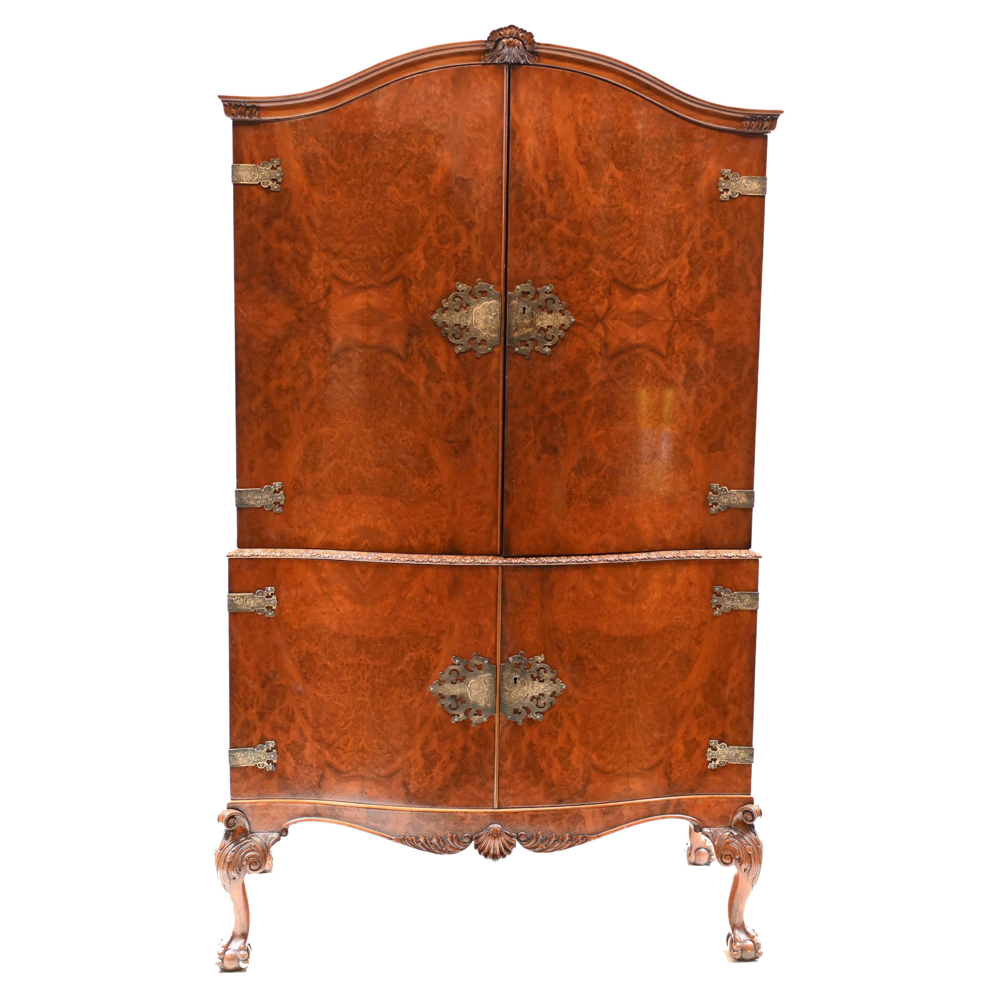 Epstein Cocktail Walnut Deco Drinks Chest 1930 at 1stDibs