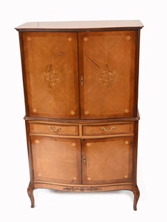 Epstein Deco Drinks Cabinet Walnut Cocktail Chest 1930
