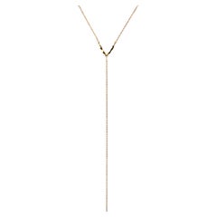 Épure 14K Gold-gefüllte geschmolzene Link Lariat Halskette, Unisex, USA