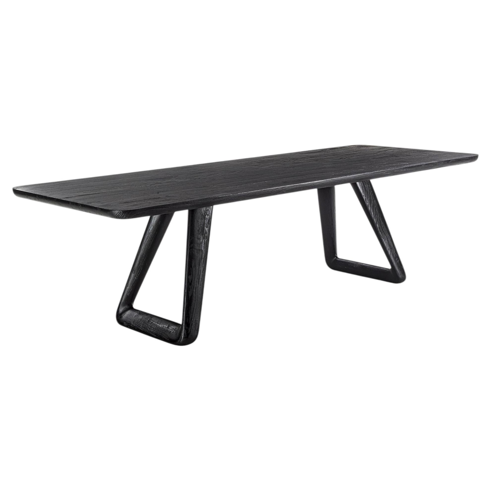 Equa Black Oak Dining Table For Sale