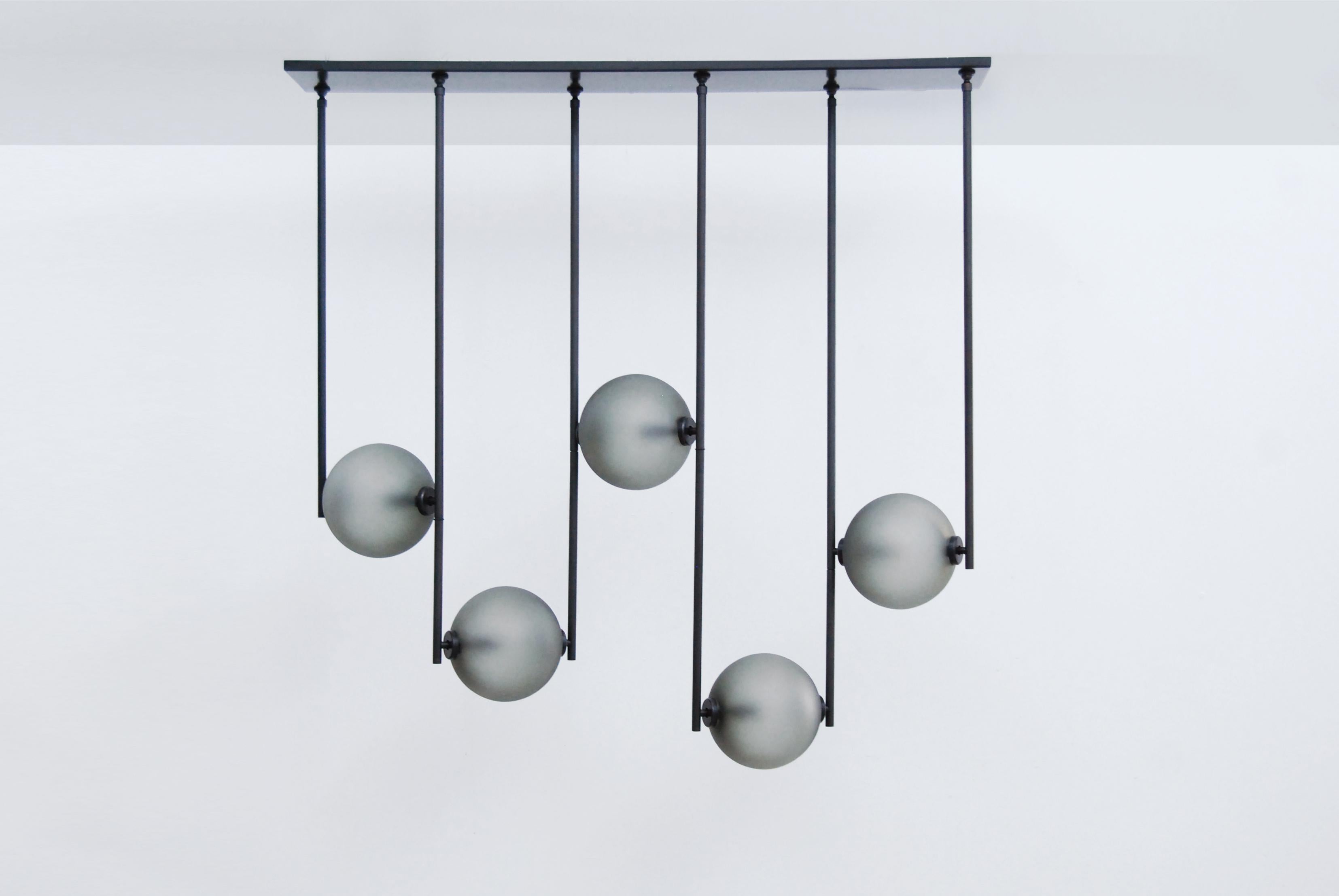 XXIe siècle et contemporain Lampe à suspension linéaire 4 pièces Equalizer de Ladies & Gentlemen Studio en vente