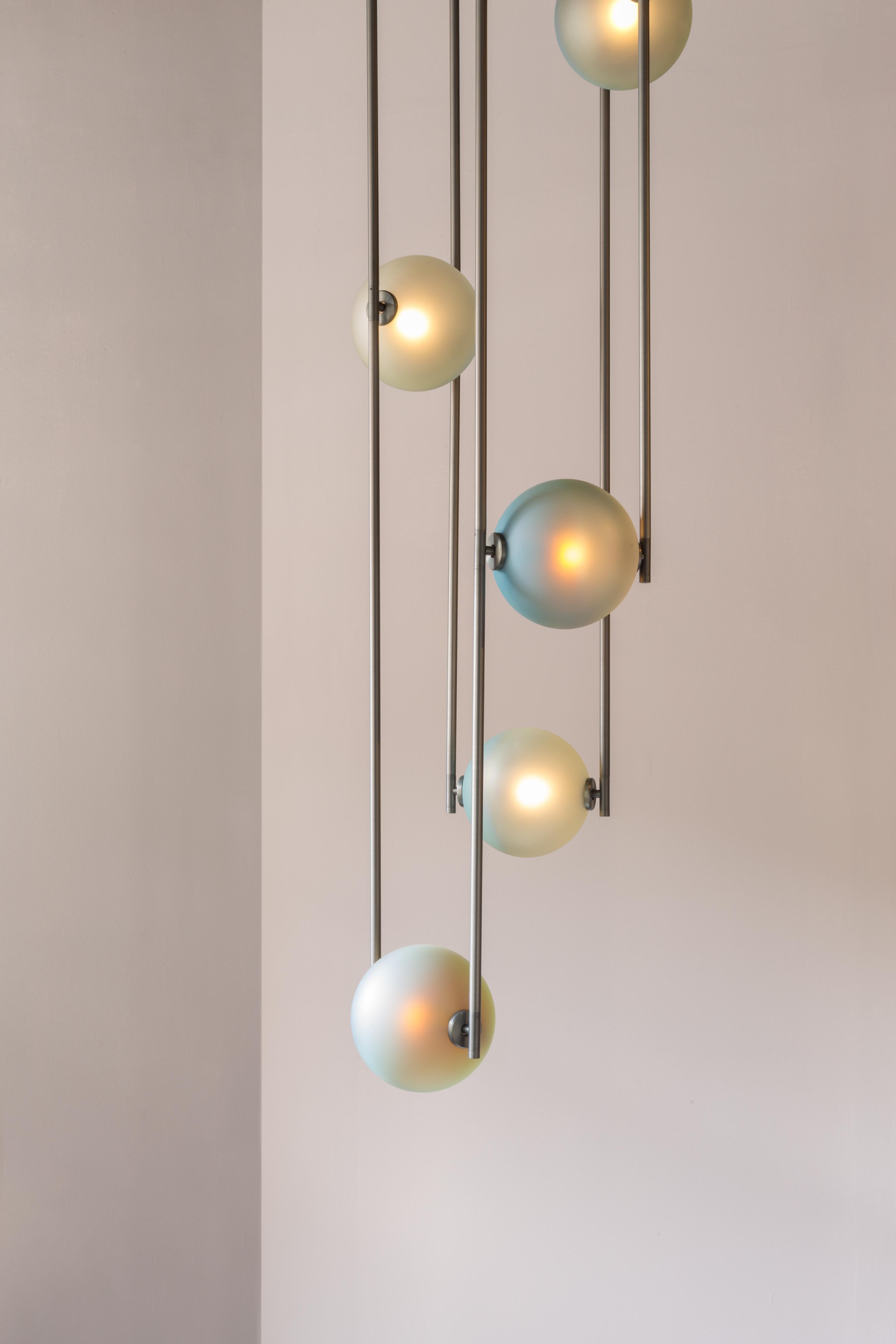Moderne Lampe à suspension linéaire 5 pièces Equalizer de Ladies & Gentlemen Studio en vente
