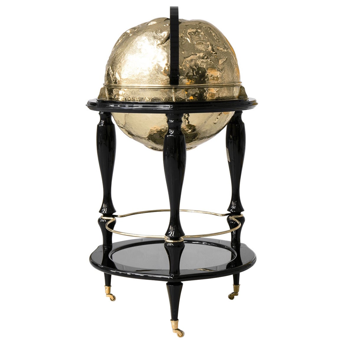 Equator-Goldbar aus Gold  Handgefertigt – Boca do Lobo aus poliertem Messing und Mahagoni – Boca do Lobo