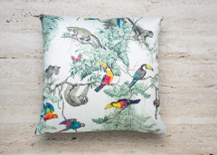 Hermes Pillow Equator Imprime, Green Backing