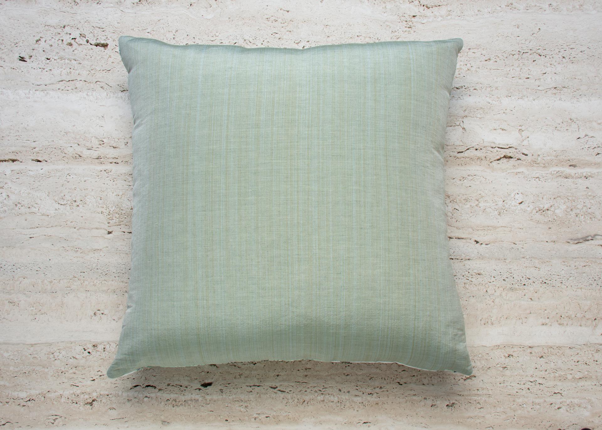 Modern Hermes Pillow Equator Imprime, Green Backing For Sale