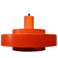 Equator Pendant, Orange/Red, by Jo Hammerborg for Fog and Mørup, 1960s