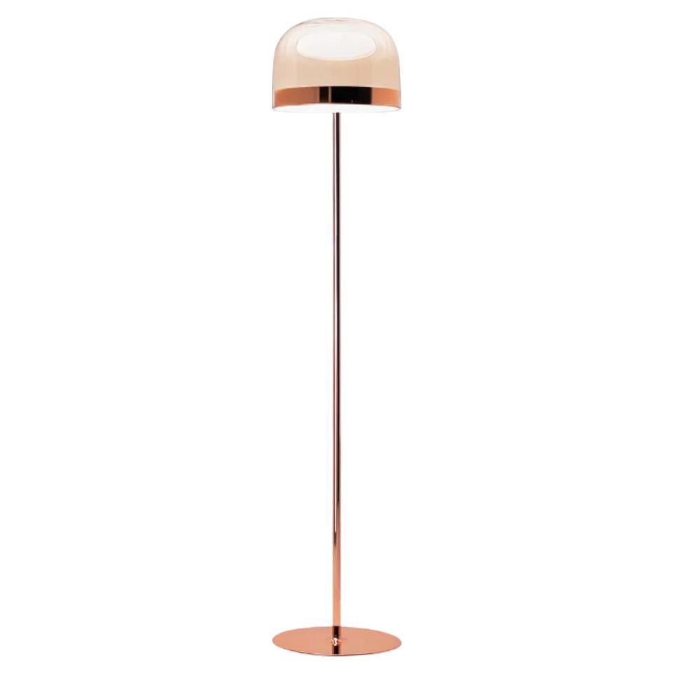 EQUATORE - Medium Floor Lamp - Galvanized Metal Body by Fontana Arte For Sale
