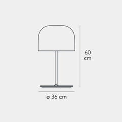 Equatore Medium Table Lamp Galvanized Metal Body Polished Chrome by Fontana Arte