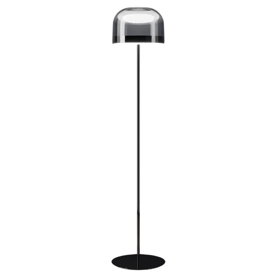 EQUATORE - Small Floor Lamp - Galvanized Metal Base Black by Fontana Arte