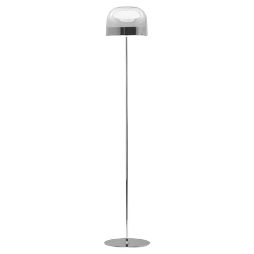 EQUATORE - Small Floor Lamp - Galvanized Metal Base Chrome by Fontana Arte