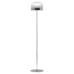 EQUATORE - Small Floor Lamp - Galvanized Metal Base Chrome by Fontana Arte