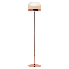 EQUATORE Small Floor Lamp - Galvanized Metal Base Polished Copper Fontana Arte
