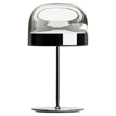 EQUATORE - Small Table Lamp - Galvanized Metal Base Glossy Black by Fontana Arte