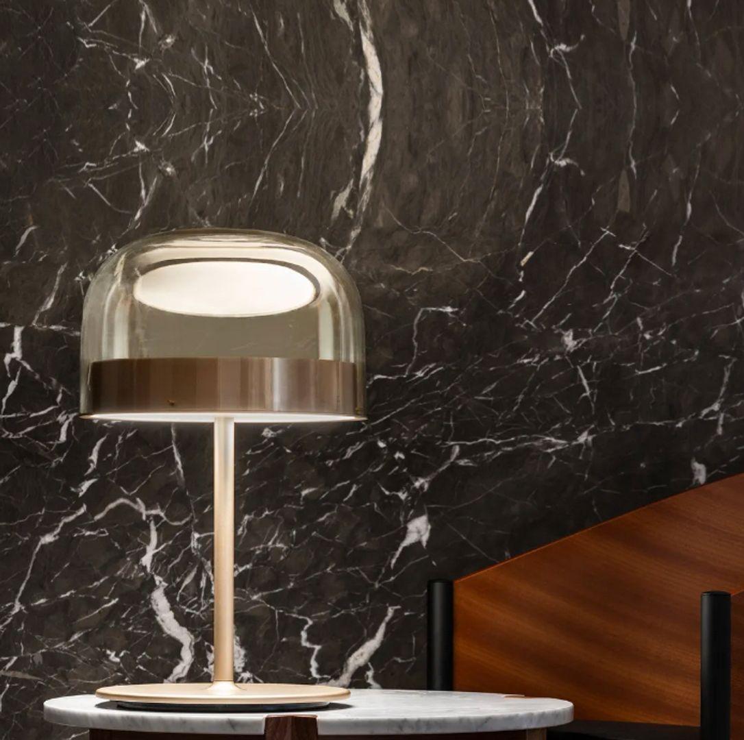 EQUATORE - Kleine Tischleuchte - Metallfuß - Mattgold von Fontana Arte (Italienisch) im Angebot