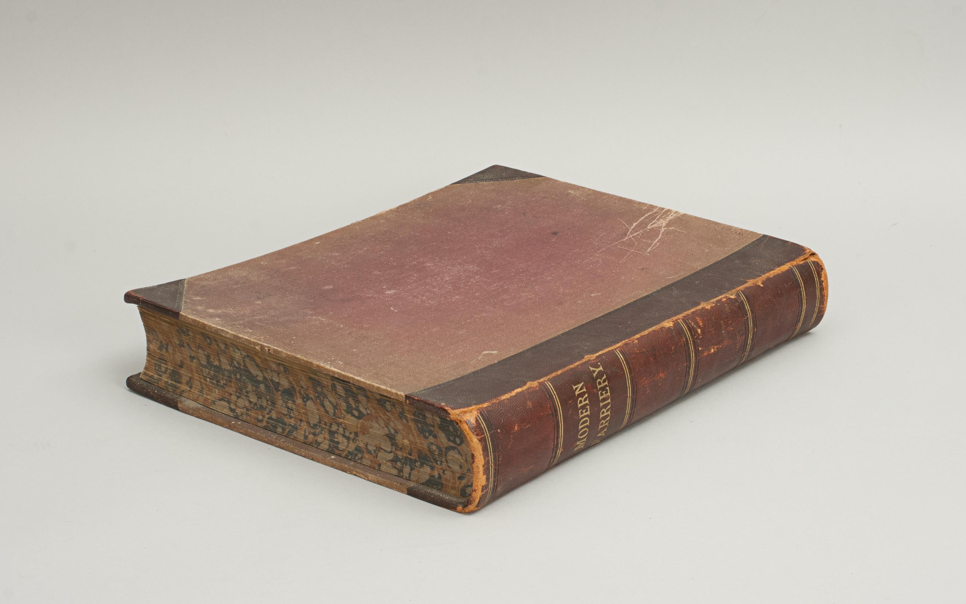 Un grande libro veterinario in prima edizione tardo vittoriana 