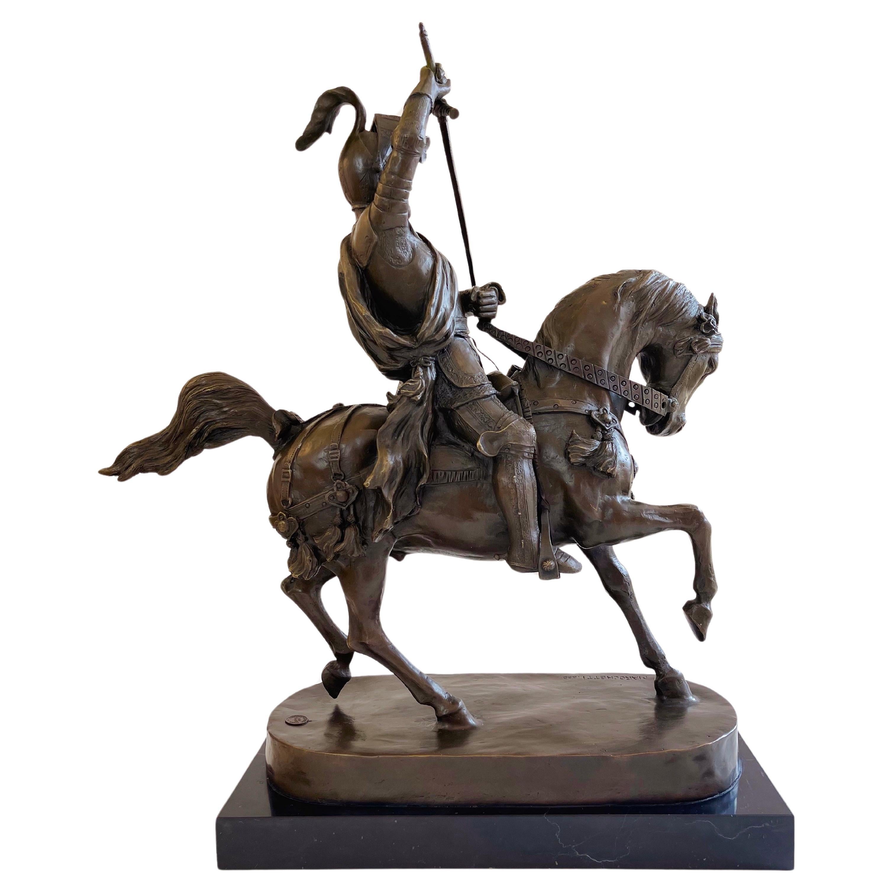 Barocco Cavallo equestre in bronzo dopo il Marochetti del 1838 di E. Philibert, duca di Savoy in vendita