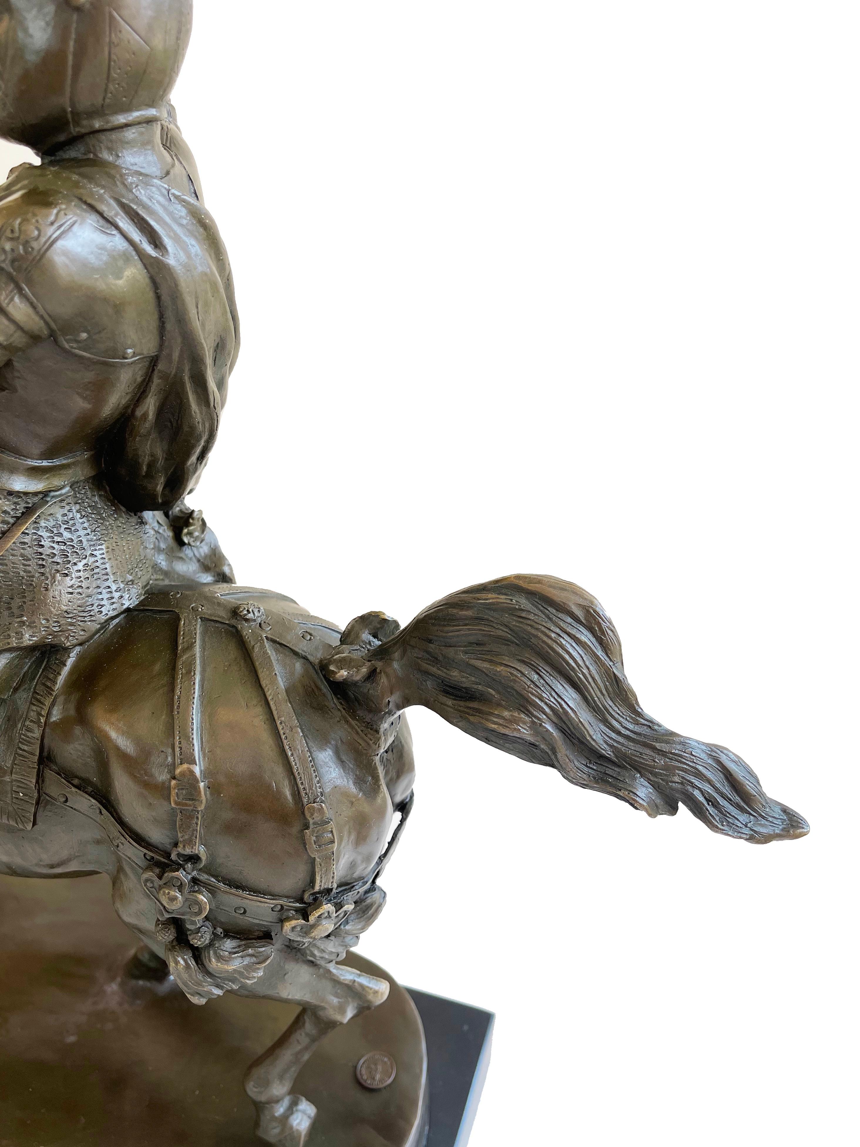 Inizio XX secolo Cavallo equestre in bronzo dopo il Marochetti del 1838 di E. Philibert, duca di Savoy in vendita