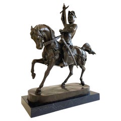 Cavallo equestre in bronzo dopo il Marochetti del 1838 di E. Philibert, duca di Savoy