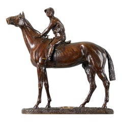 Equestrian Bronze by Leon Bureau, 1866-1906