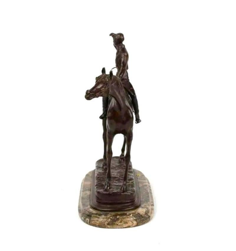 Napoléon III Bronze équestre assis Jockey, P.J. Mene en vente