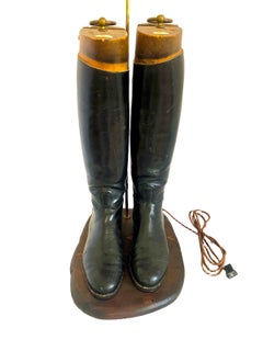 Equestrian Chic in a Lamp with Boots by Henry Maxwell of London