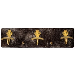 Vintage Equestrian Coat Rack Attributed to Jacques Adnet