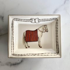 Equestrian "Devon" Change Tray/ Red, Made in Italy