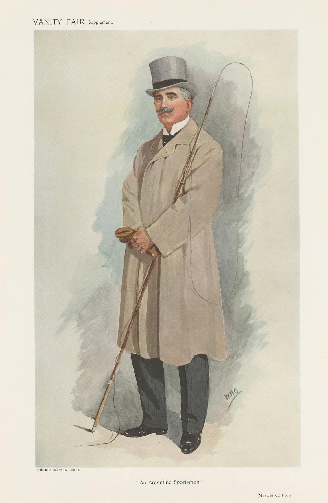 Début du 20ème siècle Elegance équestre : Martinez de Hoz, The Argentine Sportsman, Vanity Fair 1910 en vente