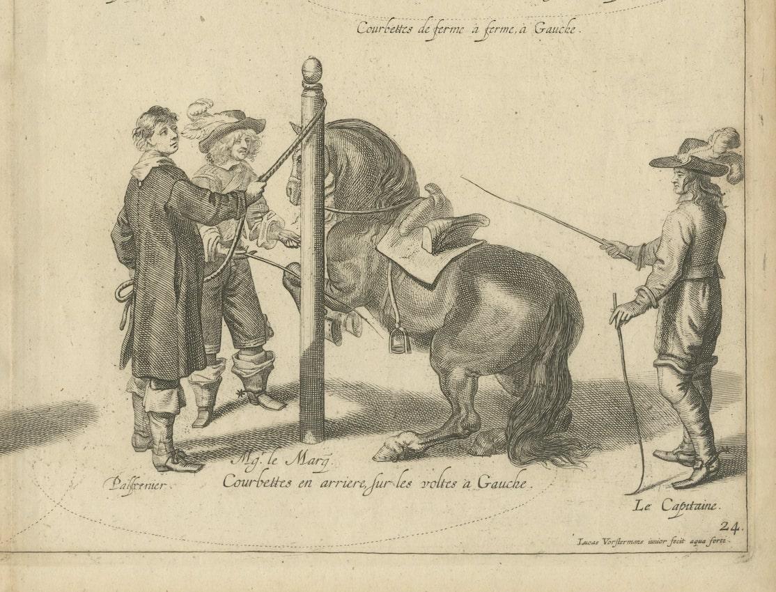 Engraved Equestrian Engravings of Cavendish's General System of Horsemanship, 1743 For Sale
