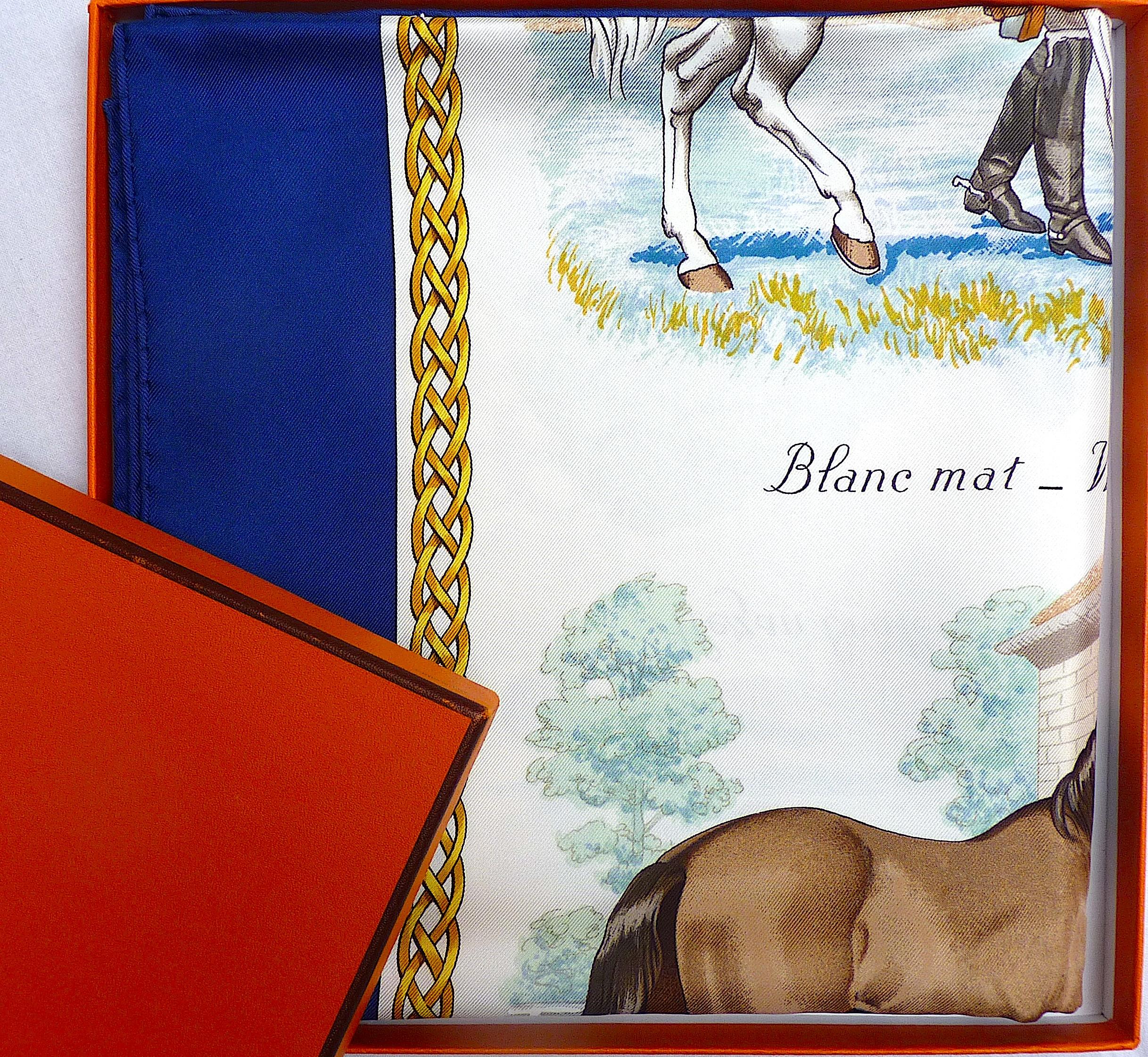 Magnifique Foulard en soie Hermès de 90 cm, intitulé 