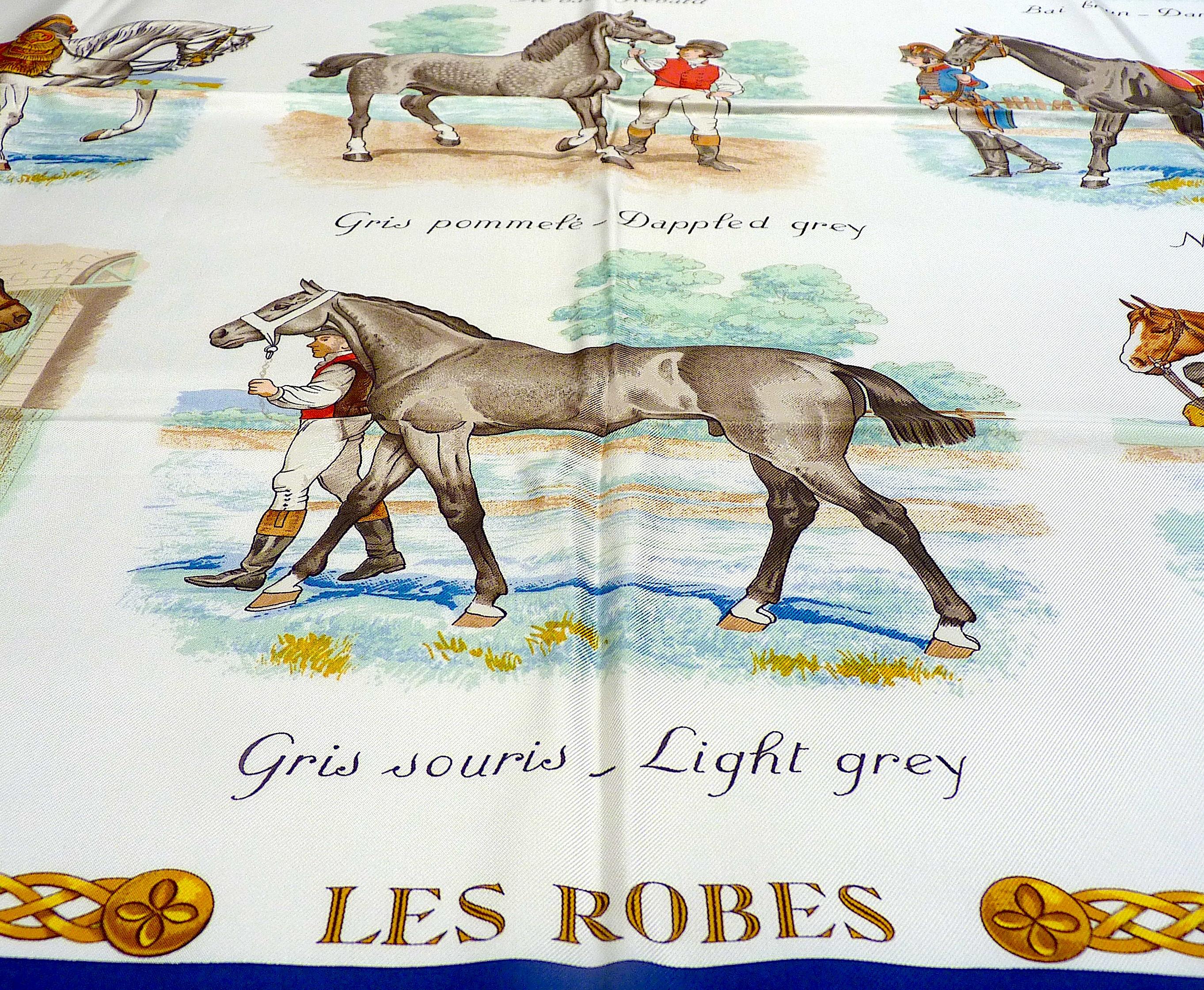 Foulard équestre Hermès 90 cm 