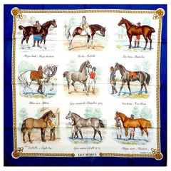 Equestrian Hermes Scarf 90 cm "Les Robes" with Box in Excellent Condition