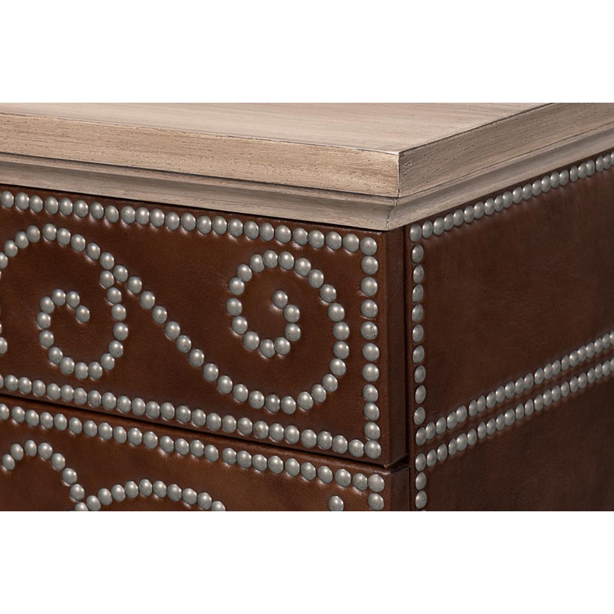 Equestrian Leather Cabinet For Sale 2
