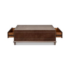 Equestrian Leather Coffee Table