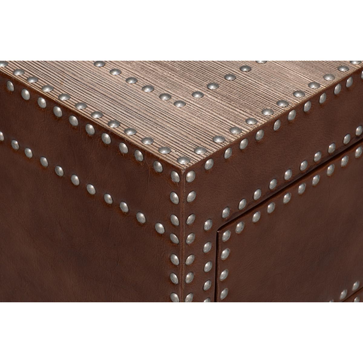 Equestrian Leather Coffee Table For Sale 2