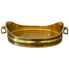 Equestrian Motif Brass Tray / Catch All