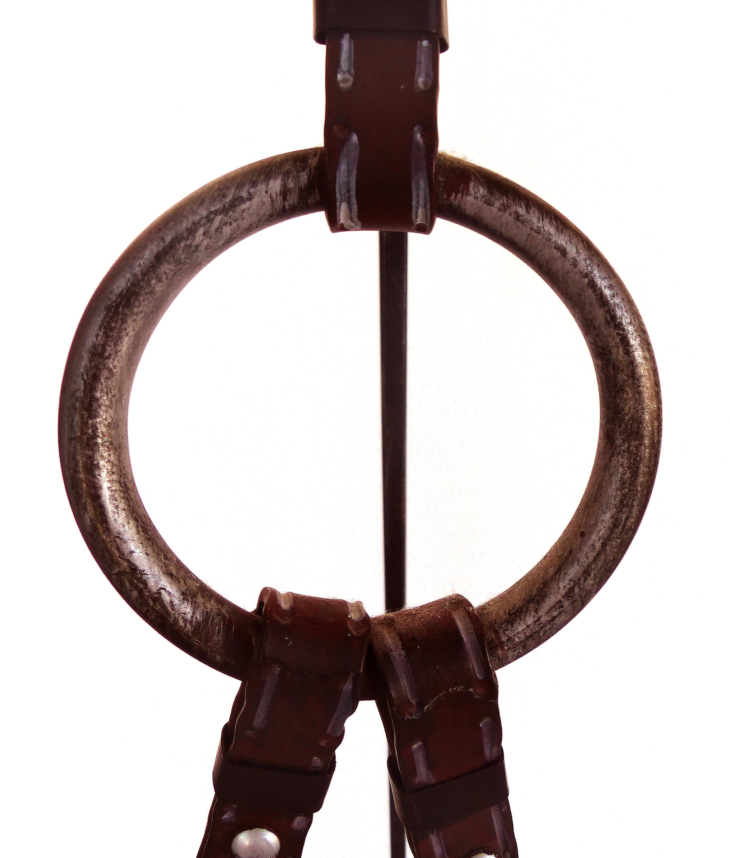 Equestrian Motif Easel with Faux Painted Wrought Iron in the Manner of Hermes 1